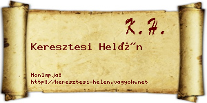 Keresztesi Helén névjegykártya